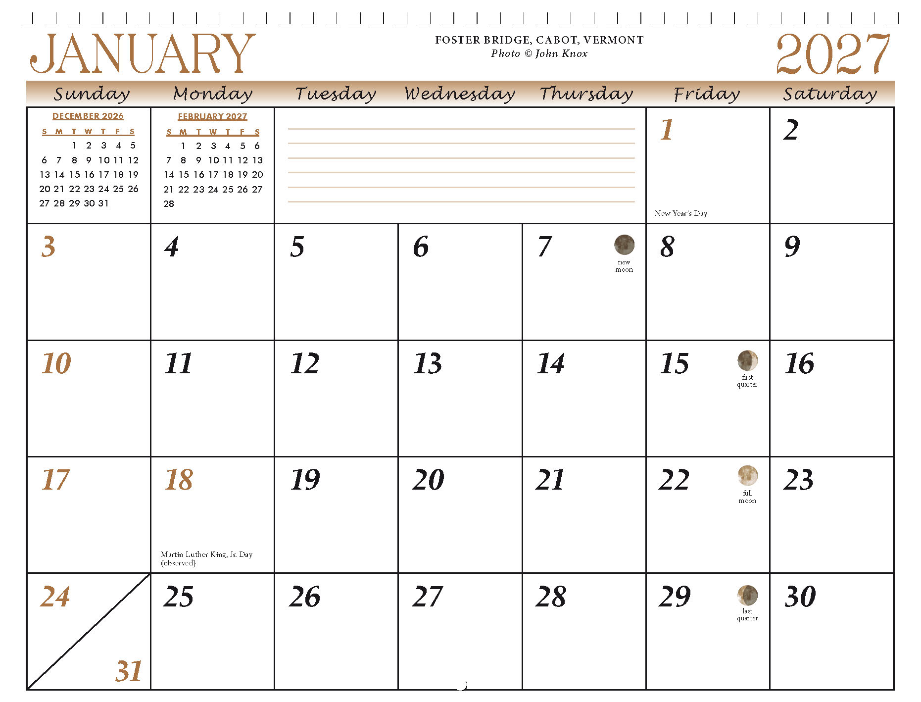 New England Calendar 2027 - Image 2
