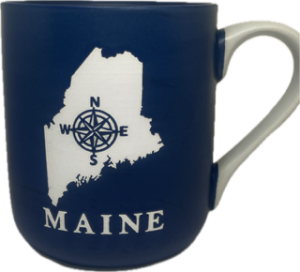 Maine Compass Rose Marbled Mug